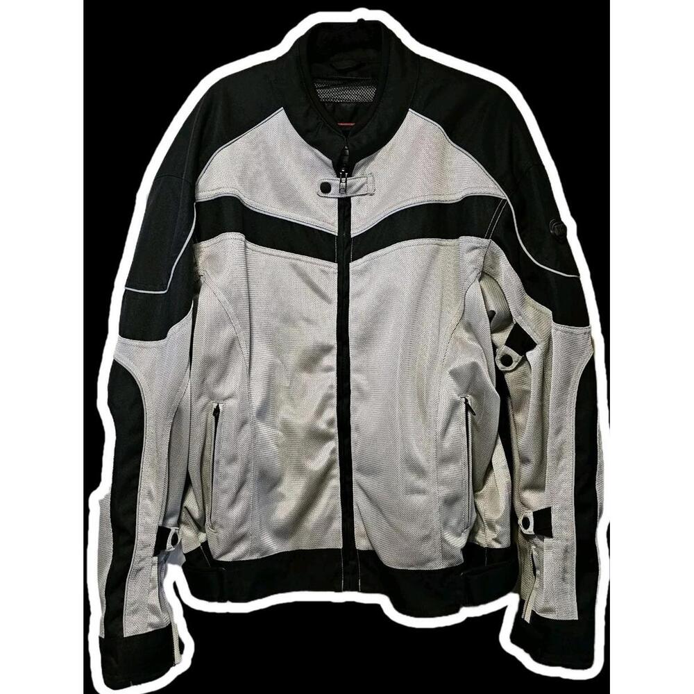 BILT Techno BLM13 Size XL-T Grey/ Black Mesh Motorcycle Jacket NOS Tags Armored